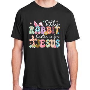 Silly Rabbit Easter Is For Jesus Cute Bunny Christian Faith Adult ChromaSoft Performance T-Shirt