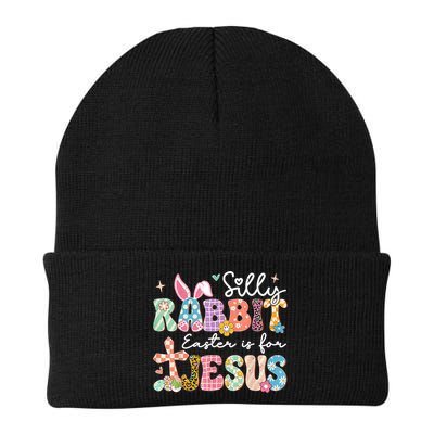 Silly Rabbit Easter Is For Jesus Cute Bunny Christian Faith Beanie