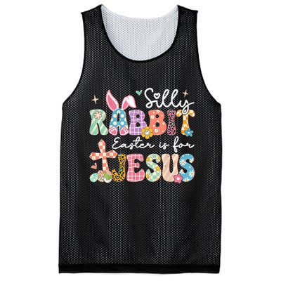 Silly Rabbit Easter Is For Jesus Cute Bunny Christian Faith Mesh Reversible Basketball Jersey Tank