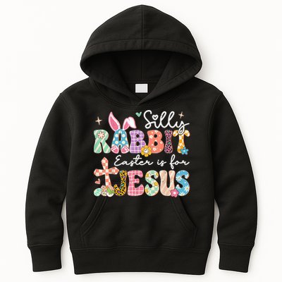 Silly Rabbit Easter Is For Jesus Cute Bunny Christian Faith Kids Hoodie
