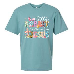 Silly Rabbit Easter Is For Jesus Cute Bunny Christian Faith Sueded Cloud Jersey T-Shirt