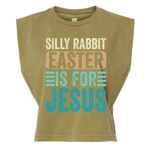 Silly Rabbit Easter For Jesus Toddlers Adult Christian Funny Garment-Dyed Women's Muscle Tee