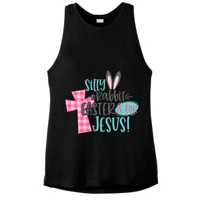 Silly Rabbit Easter Is For Jesus Women Easter Ladies PosiCharge Tri-Blend Wicking Tank