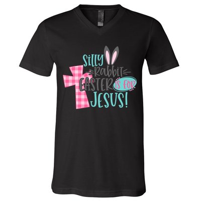 Silly Rabbit Easter Is For Jesus Women Easter V-Neck T-Shirt