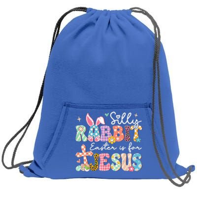 Silly Rabbit Easter Is For Jesus Cute Bunny Christian Faith Sweatshirt Cinch Pack Bag