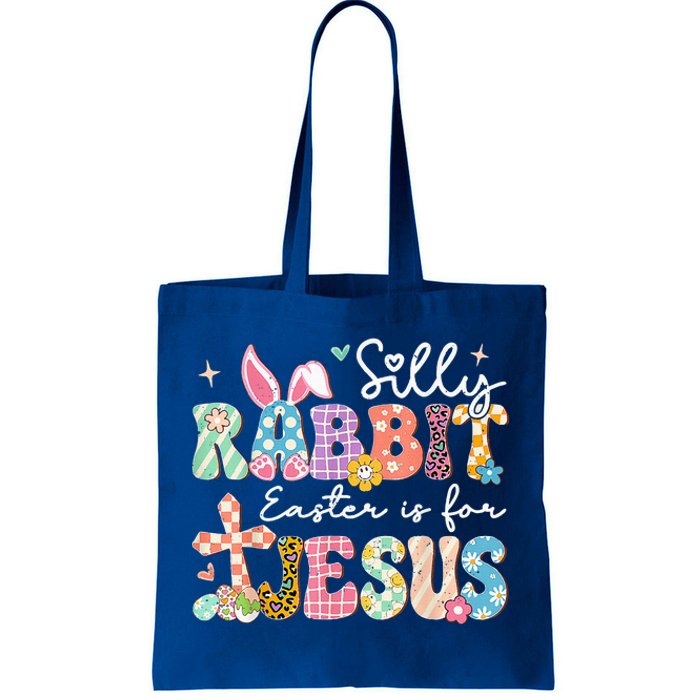 Silly Rabbit Easter Is For Jesus Cute Bunny Christian Faith Tote Bag