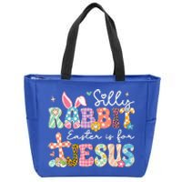 Silly Rabbit Easter Is For Jesus Cute Bunny Christian Faith Zip Tote Bag