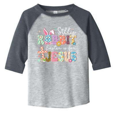 Silly Rabbit Easter Is For Jesus Cute Bunny Christian Faith Toddler Fine Jersey T-Shirt