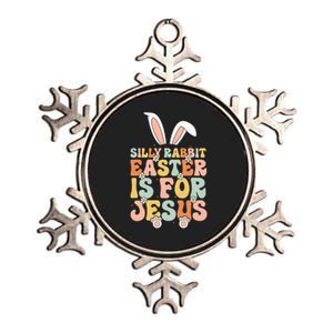 Silly Rabbit Easter Is For Jesus Easter Metallic Star Ornament