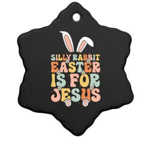 Silly Rabbit Easter Is For Jesus Easter Ceramic Star Ornament