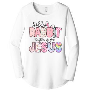 Silly Rabbit Easter Is For Jesus Funny Women's Perfect Tri Tunic Long Sleeve Shirt