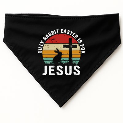 Silly Rabbit Easter Is For Jesus Religious Happy Easter Day USA-Made Doggie Bandana