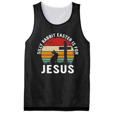 Silly Rabbit Easter Is For Jesus Religious Happy Easter Day Mesh Reversible Basketball Jersey Tank