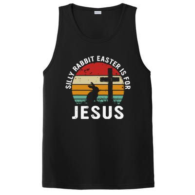 Silly Rabbit Easter Is For Jesus Religious Happy Easter Day PosiCharge Competitor Tank