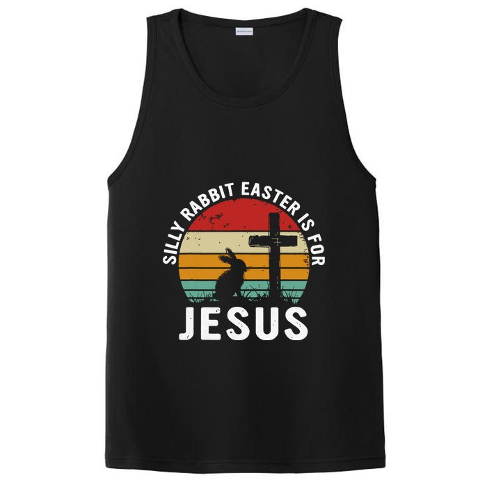 Silly Rabbit Easter Is For Jesus Religious Happy Easter Day PosiCharge Competitor Tank