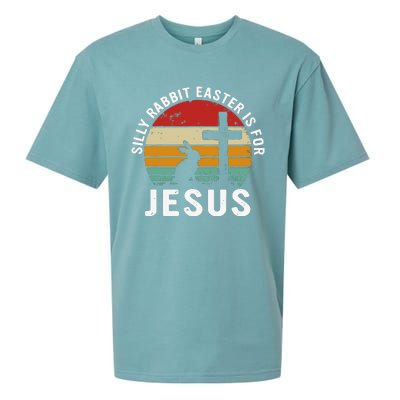 Silly Rabbit Easter Is For Jesus Religious Happy Easter Day Sueded Cloud Jersey T-Shirt