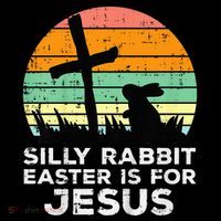 Silly Rabbit Easter Is For Jesus Christians Short Acrylic Beanie