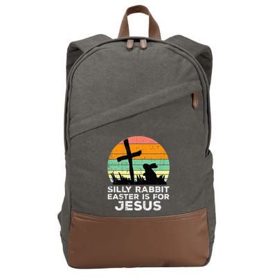 Silly Rabbit Easter Is For Jesus Christians Cotton Canvas Backpack