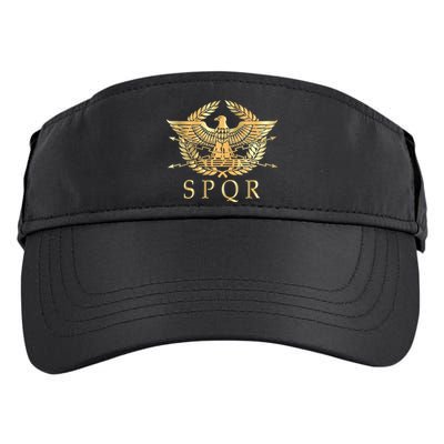 Spqr Roman Empire Standard Eagle Emblem Vintage Gold Shield Adult Drive Performance Visor