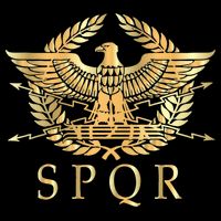 Spqr Roman Empire Standard Eagle Emblem Vintage Gold Shield Baby Bodysuit