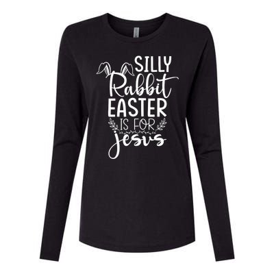 Silly Rabbit Easter Is For Jesus Christian Religious Christ Womens Cotton Relaxed Long Sleeve T-Shirt