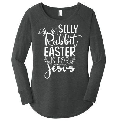 Silly Rabbit Easter Is For Jesus Christian Religious Christ Women's Perfect Tri Tunic Long Sleeve Shirt