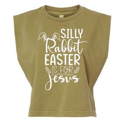 Silly Rabbit Easter Is For Jesus Christian Religious Christ Garment-Dyed Women's Muscle Tee