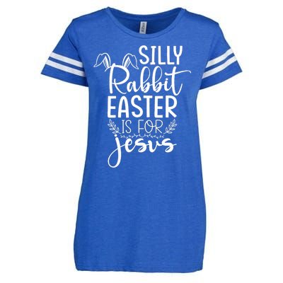 Silly Rabbit Easter Is For Jesus Christian Religious Christ Enza Ladies Jersey Football T-Shirt