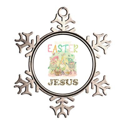 Silly Rabbit Easter Is For Jesus Gnomes Gift Metallic Star Ornament