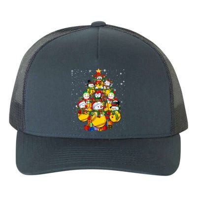 Santa Reindeer Elf Softball Balls Snow Xmas Tree Player Gift Yupoong Adult 5-Panel Trucker Hat