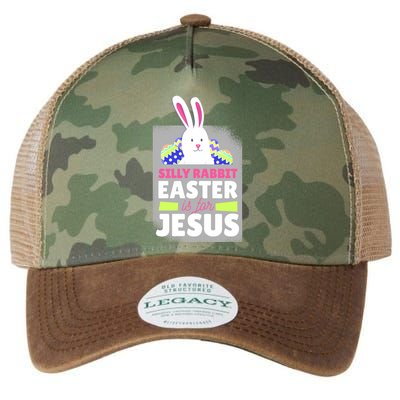 Silly Rabbit Easter Is For Jesus Funny Eggs Legacy Tie Dye Trucker Hat
