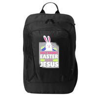 Silly Rabbit Easter Is For Jesus Funny Eggs City Backpack