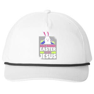 Silly Rabbit Easter Is For Jesus Funny Eggs Snapback Five-Panel Rope Hat