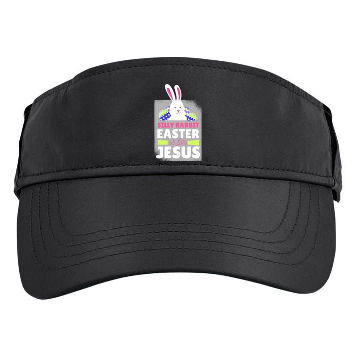 Silly Rabbit Easter Is For Jesus Funny Eggs Adult Drive Performance Visor