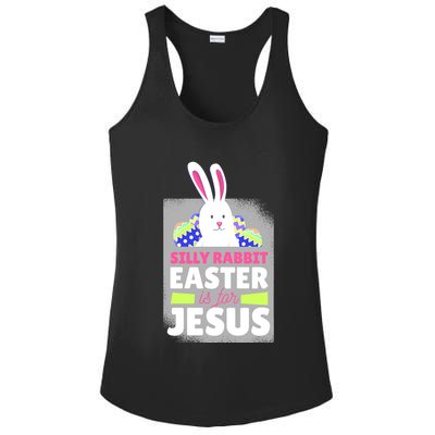 Silly Rabbit Easter Is For Jesus Funny Eggs Ladies PosiCharge Competitor Racerback Tank