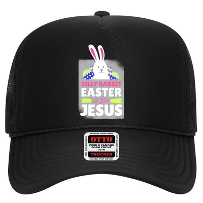 Silly Rabbit Easter Is For Jesus Funny Eggs Trucker Hat