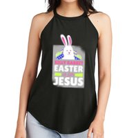 Silly Rabbit Easter Is For Jesus Funny Eggs Women's Perfect Tri Rocker Tank