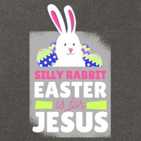 Silly Rabbit Easter Is For Jesus Funny Eggs Cotton Canvas Backpack