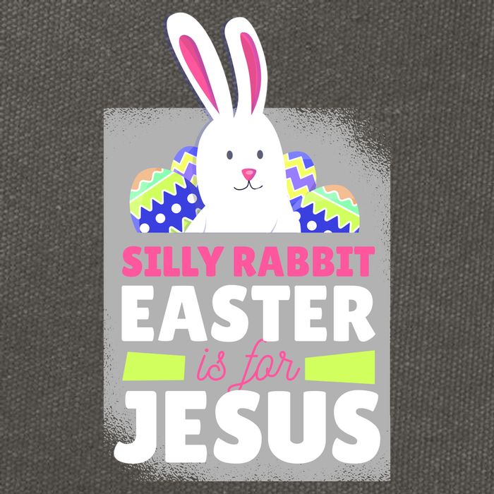 Silly Rabbit Easter Is For Jesus Funny Eggs Cotton Canvas Backpack