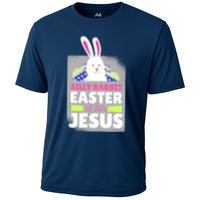 Silly Rabbit Easter Is For Jesus Funny Eggs Performance Shirt