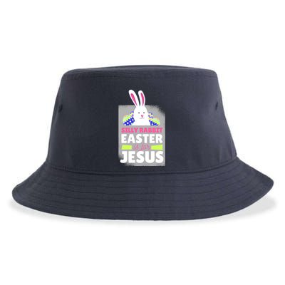 Silly Rabbit Easter Is For Jesus Funny Eggs Sustainable Bucket Hat