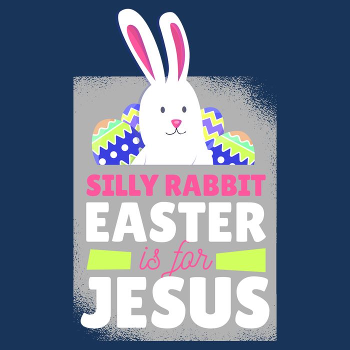 Silly Rabbit Easter Is For Jesus Funny Eggs 7-Panel Snapback Hat