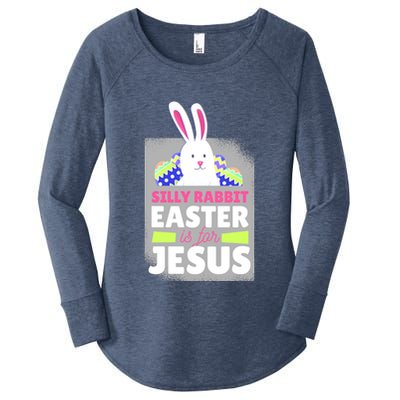 Silly Rabbit Easter Is For Jesus Funny Eggs Women's Perfect Tri Tunic Long Sleeve Shirt