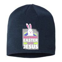 Silly Rabbit Easter Is For Jesus Funny Eggs Sustainable Beanie