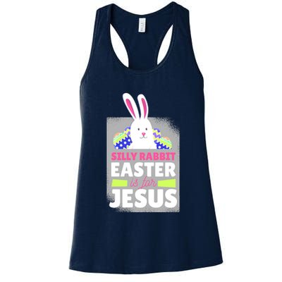 Silly Rabbit Easter Is For Jesus Funny Eggs Womens Tank Top