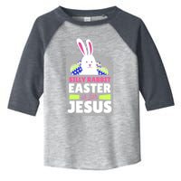 Silly Rabbit Easter Is For Jesus Funny Eggs Toddler Fine Jersey T-Shirt