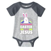 Silly Rabbit Easter Is For Jesus Funny Eggs Infant Baby Jersey Bodysuit