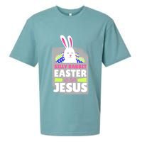 Silly Rabbit Easter Is For Jesus Funny Eggs Sueded Cloud Jersey T-Shirt