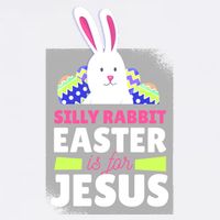 Silly Rabbit Easter Is For Jesus Funny Eggs Garment-Dyed Sweatshirt