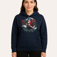 Santa Riding Eagle Usa Flag Christmas Hoodie